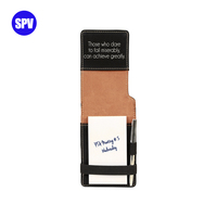 Cuir PU gravé au Laser, Logo personnalisé, tampon pour Note d'impression, avec stylos, 50 unités