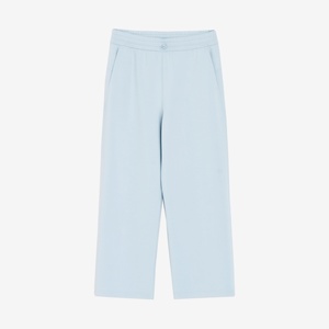 Pantalones anchos de modal de color liso con corte recto, transpirables, con cremallera, estilo casual y elástico, ideales para primavera. - Product Image 4