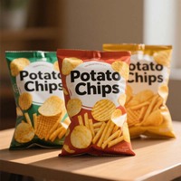 Sachet en mylar imprimé personnalisé de 70g 100g 200g 500g 3.5g Sachets d'emballage thermoscellés pour aliments, snack, plantain, chips de pommes de terre, oreiller