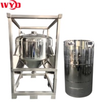 Réservoir conique carré IBC en acier inoxydable 300L-2000L Haute sécurité Écologique pour les fermes et la construction
