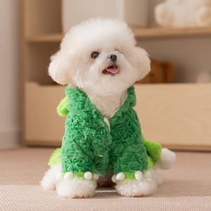 Costume de dinosaure amusant pour animaux de compagnie - Ailerons 3D + Queue moelleuse à deux pattes pour petits chiens - Idéal pour Halloween et les fêtes - Product Image 3