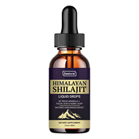 Shilajit Pur, Résine de l'Himalaya en Gouttes, Riche en Plus de 85 Oligo-éléments, Shilajit pour Hommes et Femmes