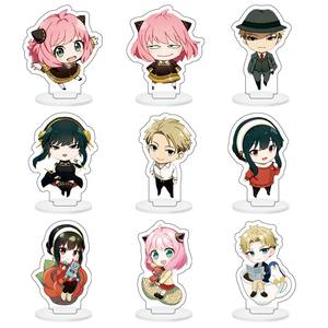 Vente en gros 100 Anime 9 pièce/ensemble <span class=keywords><strong>SPY</strong></span> <span class=keywords><strong>FAMILY</strong></span> acrylique support de bureau dessin animé Kkashi destin Luffy Double face clair acrylique support pour Table - Product Image 1