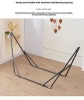 Hammock Portabel untuk Dalam Ruangan, Rumah, Ruang Tamu, Istirahat Siang, dan Luar Ruangan, dengan Rangka Besi dan Braket untuk Berkemah