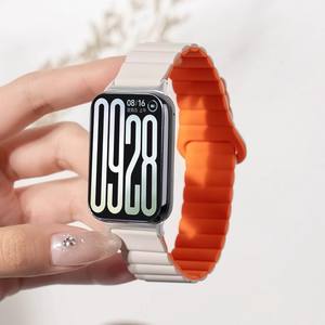 Bracelet magnétique 20 mm en caoutchouc bicolore respirant pour montre intelligente sportive pour IWatch séries 1 à 8 Ultra - Product Image 3