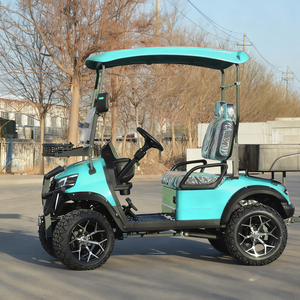 Voiturette de golf électrique verte à 2 places Club Car Équipée d'un moteur puissant de 60 V pour les visites touristiques dans les zones panoramiques - Product Image 2