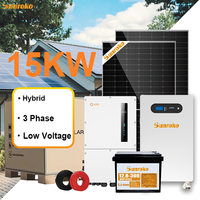 Système solaire commercial Sunroko Odm pour toiture, 15Kw 20Kw 22Kw 30Kw 30Kva, système d'énergie solaire hybride PV