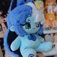 Peluche douce en coton de 20 cm de Shadow Milk Cookie de Cookie Run Kingdom - Collection limitée faite par les fans - Cadeau en peluche