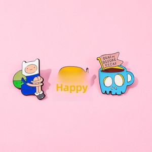 Broche en alliage plaqué émail, motif chien âgé Po, inspirée des dessins animés et de l'animation télévisuelle, accessoire de décoration - Product Image 1
