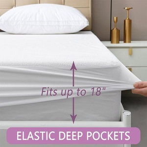 Sábana impermeable para cama, toalla gruesa, tela suave y absorbente, capa inferior de TPU, Funda de colchón para el hogar totalmente impermeable - Product Image 4