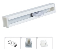 Rail de rideau médical en aluminium, rail de rideau de séparation pour hôpital et crochet