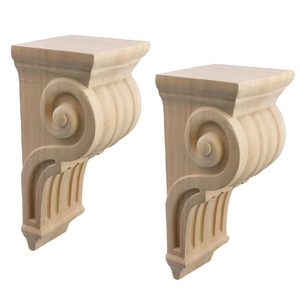 Corbeaux de conception moderne, supports en bois rustiques classiques, corbeaux en bois massif pour les intérieurs de maisons et de villas vintage, supports en bois - Product Image 1