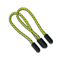 Cordon du fabricant pour la tête de la fermeture à glissière du vêtement Corde de traction en nylon vert en plastique noir Rectangle de corde de traction en nylon vert rectangle
