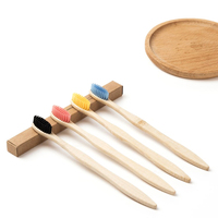 Brosse à dents biodégradables en bambou sans BPA, sans boîte personnalisée en plastique, logo laser, 10 pièces
