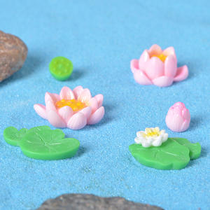 Lotus Leaf Series Micro Landscape Fish for Decoration Small Ornaments Lotus Pod Resin Flower Charms - Product Image 2