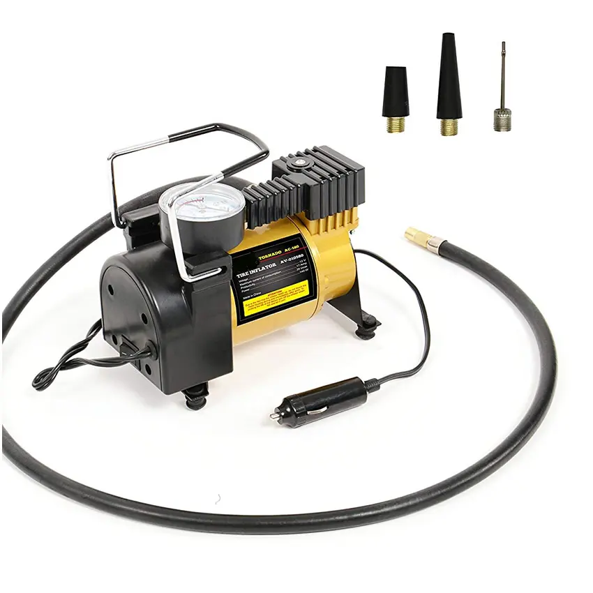 factory DC 12V 150PSI Portable for car simple design double cylinder air compressor for car electric air pump for car