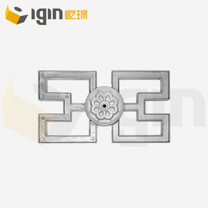 Poste de Aluminio para Escalera Igin, 25x25mm, Estilo Europeo, Accesorio Decorativo para Barandilla con Diseño Floral - Product Image 2