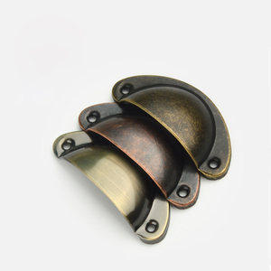 Juego de tiradores y pomos semicirculares de hierro para cajones, armarios y cocina, herrajes tradicionales - Product Image 4