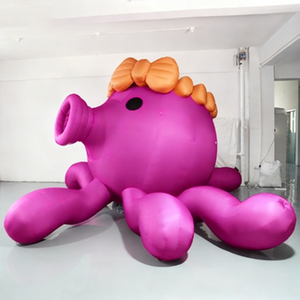 Logo gonflable personnalisé, dessin animé, calmar, pieuvre, vie marine, décoration pour aquarium, centre commercial, affichage esthétique commercial - Product Image 4