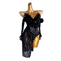 Nouveau Costume de Danse Latine Diamant 2026 – Tenue Professionnelle de Compétition et de Spectacle pour la Scène, Idéal pour les Routines de Bal et de Danse Standard Blackpool