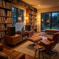 Tocadiscos Inalámbrico BT de 3 Velocidades Profesional para Audiófilos Hi-Fi, Reproductor de Vinilo Estéreo con Altavoces Externos de Estantería RCA