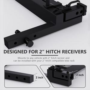 AMBITION Adaptateur d'<span class=keywords><strong>attelage</strong></span> pivotant avec bras oscillant à 90 degrés pour récepteur de 2 pouces Extension de porte-vélo montée sur <span class=keywords><strong>attelage</strong></span> - Product Image 3