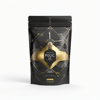 Bolsa con Cierre Hermético Metálica Plateada de Marca Privada, Resistente a Niños, para Chocolate, 250g, Empaque de Alimentos, Transparente, Alto Brillo