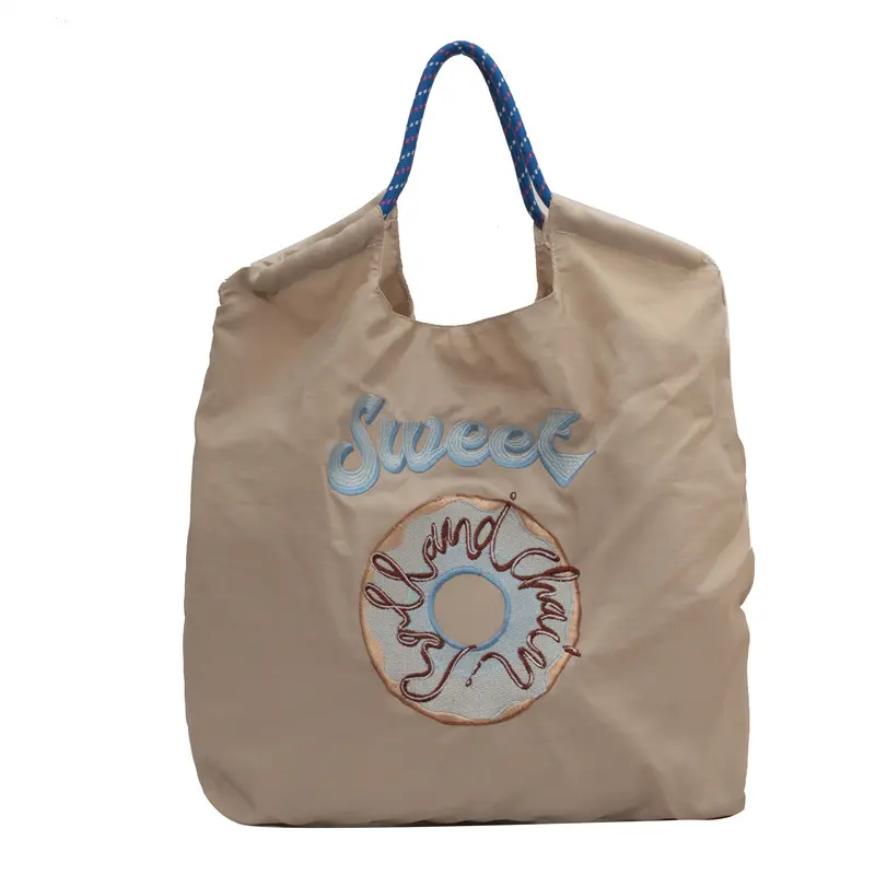 Lightweight Waterproof Embroidery Branded Tote Bag With Custom Printed Logo Customized Tote Bag Japanese