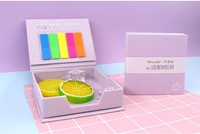 Boîte de bloc-notes de rangement de haute qualité avec notes autocollantes colorées pour étudiants/commis de bureau/enseignant/personnel papeterie cadeau quotidien Ues
