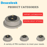 Denentech Connecteur d'alimentation de charge magnétique étanche IP67 Anti-Foolproof 4Pin Straight Plug-In pour PCB Female Adapter Copper