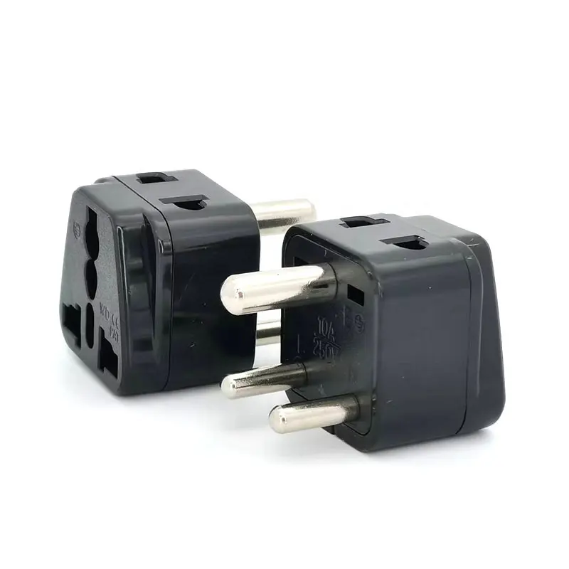 Universal EU CN Kr UK US Australia to South Africa India Multi-function Travel Plug Adapter Type D Round 3 Thin Pin 10A 250V