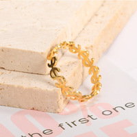 Nouvelle bague en acier inoxydable pour étudiante, motif cœur creux symbole dollar, personnalisée, simple, pour femme