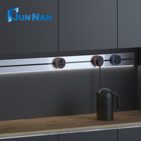 Riel de Enchufes Universal de Aluminio para Cocina, Resistente al Agua, Montado en la Pared, para Muebles