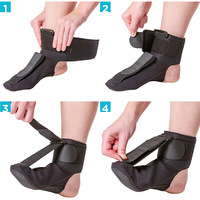 Attelle de nuit en néoprène unisexe avec logo personnalisé attelle de pied réglable pour la fasciite plantaire protection contre la douleur au talon