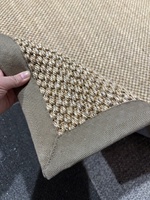 Tapis en sisal naturel durable, tissé à la machine, base en latex, adapté pour chambre à coucher, chambre d'amis, salon d'aéroport, sans formaldéhyde