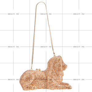 Pochette de Soirée de Luxe en Strass Lion Scintillant, Sac à Main en Cristal Roi des Bêtes pour Femme, Idéal pour Club et Mariage - Product Image 2