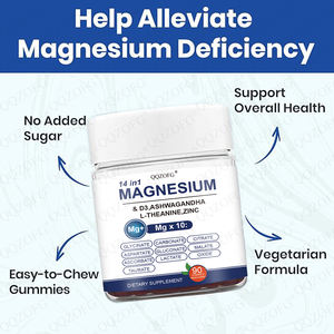 Gomitas de Magnesio <span class=keywords><strong>14</strong></span> en 1 de LDJ OEM Manufacturer, 10 Magnesio D3 Ashwagandha L-Teanina Zinc para Aliviar el Estrés y Mejorar el Sueño en Adultos - Product Image 4