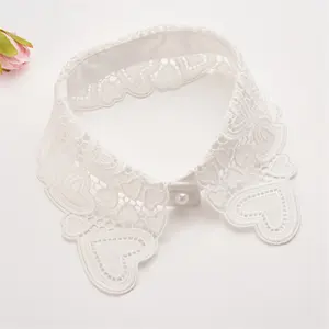 New Product Boutique Embroidery Heart Pattern Design Women Fake Collar