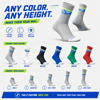 Chaussettes de sport pour hommes avec logo personnalisé, mi-mollet, respirantes, en tricot, pour la course à pied, antibactériennes, en coton, pour les sports de plein air