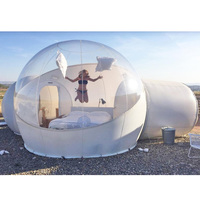 Hôtel bulle gonflable transparent à 2 chambres en plein air à vendre avec souffleur silencieux de fabricant chinois