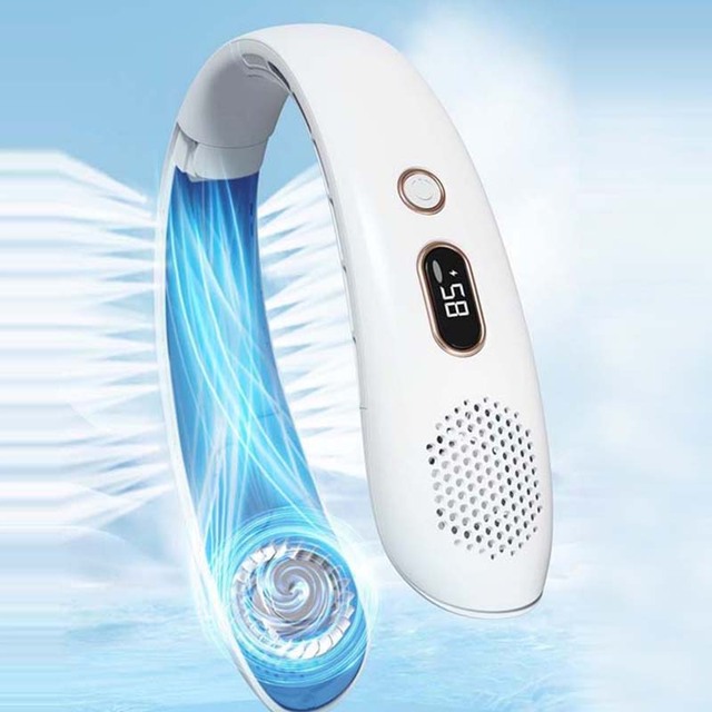 Neck Fan Portable Cooling Fan New Arrival Outdoor Rechargeable Bladeless Neckband Fan