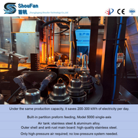 Machine de soufflage de bouteilles PET automatique à 2 cavités ShouFan haute vitesse 5500b/h avec moteur à roulement PLC Delta pour ligne de production d'eau minérale