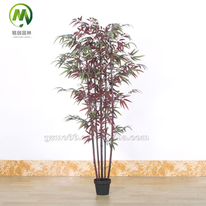 Bonsai di bambù artificiale di alta qualità per interni/esterni, realistico, con foglie in seta e plastica, pianta finta in vaso - Product Image 4