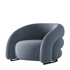布艺沙发灯奢华扶手椅北欧时尚现代风格客厅柔软天鹅绒休闲椅