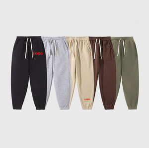 Fabricant en gros 100% coton polaire lourd Jogger décontracté hommes de haute qualité surdimensionné couleur unie pantalon vierge - Product Image 1