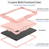 Casing Tablet Anti Jatuh untuk Honor Pad X9 X8 Pro X10, Silikon PC Tipis, Pelindung Tugas Berat dengan Penyangga Putar 360 Derajat, Pasokan Pabrik