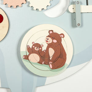 मोंटेसरी लकड़ी के डॉल्फिन दीवार खेल व्यस्त बोर्ड शैक्षिक अनुभूति बच्चों के लिए खेल - Product Image 4