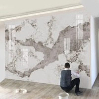 Panneau mural en PVC moderne 1220*2440mm, imperméable, ignifuge, isolation thermique, plaque murale en plastique durable pour la décoration murale intérieure