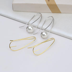 Pendientes Retro de Plata S925 para Mujer, Accesorios de Joyería DIY con Perlas, Aretes con Forma de Flor, Bandeja Vacía Personalizada, Estilo Moderno - Product Image 1