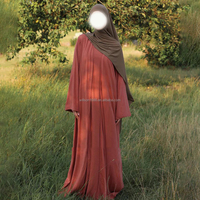 Vêtements islamiques Willson pour femmes, robe abaya modeste musulmane à manches longues avec boutons intérieurs, tissu en lin pour le printemps